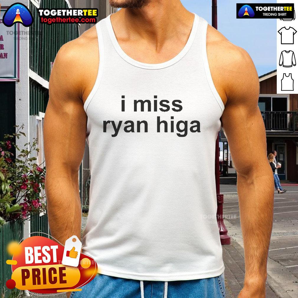 Official I Miss Ryan Higa tank top featuring a stylish design, perfect for fans of the YouTube star and comedian.
