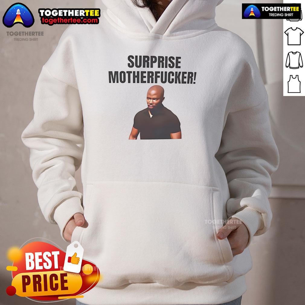 Official James Doakes Surprise Motherfucker Hoodie featuring bold text and a stylish design for fans of Dexter.