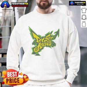 Official Jet Set logo sweatshirt featuring a stylish design, perfect for casual wear and travel enthusiasts.