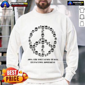 Official Join The Voluntary Human Extinction Movement Sweatshirt featuring a bold graphic and eco-friendly fabric.