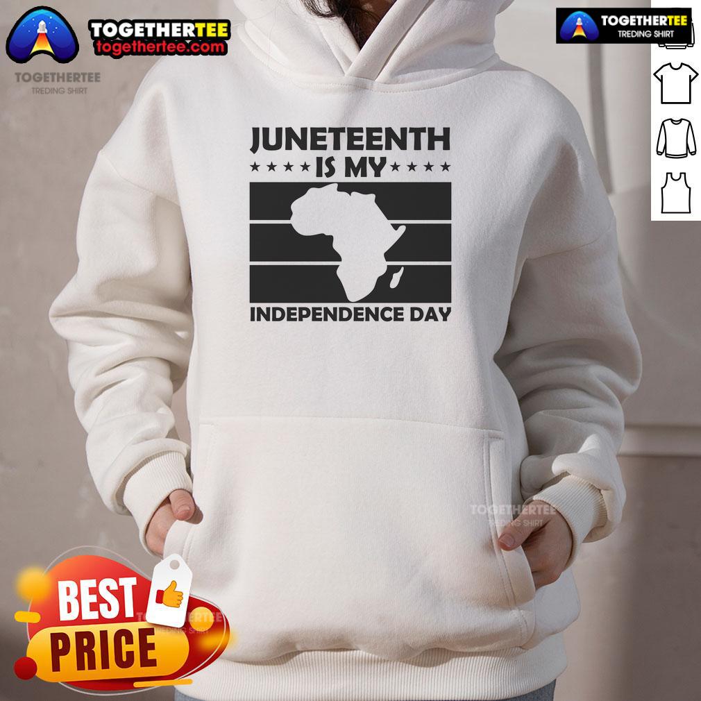 Alt Text: Official Juneteenth Is My Independence Day Hoodie showcasing vibrant design celebrating freedom and heritage.