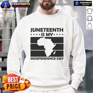 Alt Text: Official Juneteenth Is My Independence Day Sweatshirt in bold colors, celebrating freedom and heritage.