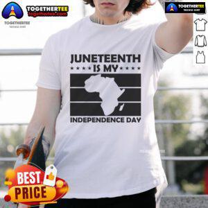 Alt Text: Official Juneteenth Is My Independence Day T-Shirt featuring vibrant colors and a bold design celebrating freedom.