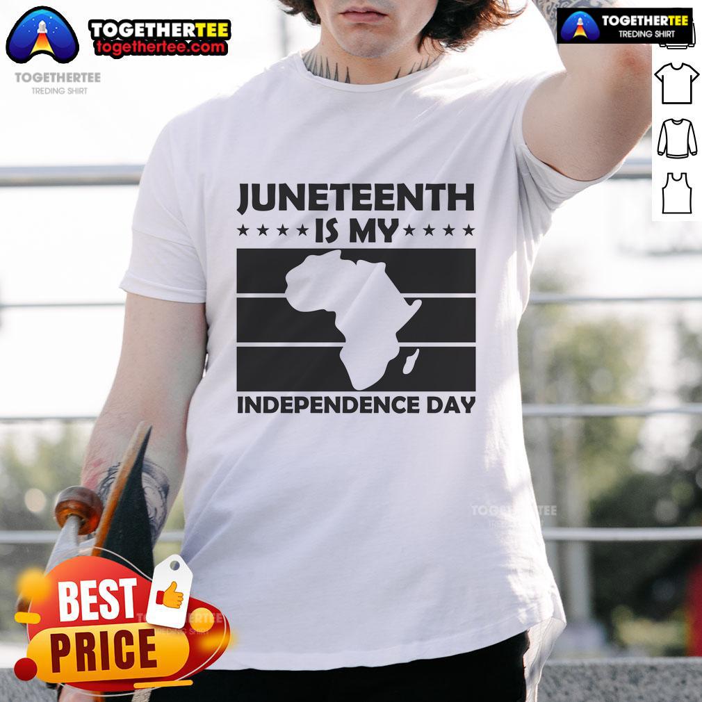 Alt Text: Official Juneteenth Is My Independence Day T-Shirt featuring vibrant colors and a bold design celebrating freedom.