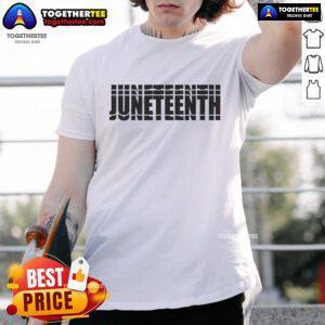 Official Juneteenth Repeated T-Shirt featuring vibrant colors and bold lettering celebrating freedom and heritage.