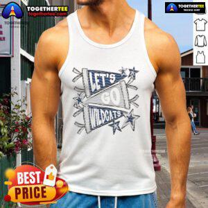 Official Let's Go Wildcat Tank Top featuring a vibrant design, perfect for summer wear and sports events.