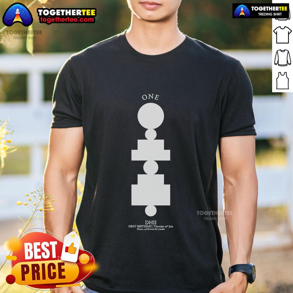 Official One Dh2 1st Birthday T-Shirt featuring a vibrant design for celebrating a child's first birthday milestone.