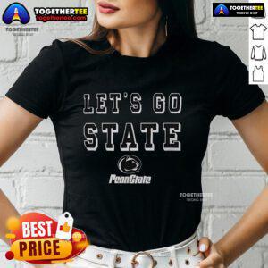 Official Penn State Nittany Lions Let's Go State ladies tee featuring a vibrant logo and comfortable fit for fans.