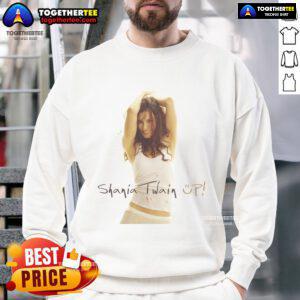 Official Shania Twain Up Celebration Sweatshirt in vibrant colors, perfect for fans of the iconic singer's style.