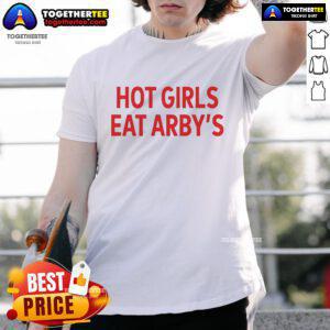 Official Sophie Cunningham wearing a Hot Girls Eat Arbys T-shirt, showcasing a trendy and playful fashion statement.
