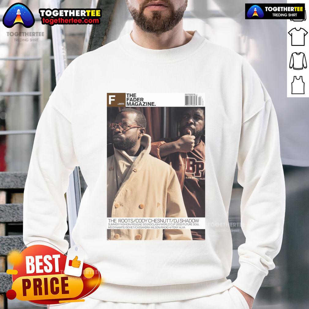 Official The Roots Cody Chesnutt DJ Shadow Fader Sweatshirt featuring vibrant design and stylish fit for music lovers.