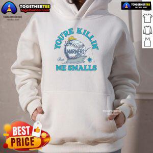 Official The Sandlot X Seattle Mariners You're Killin' Me Smalls Hoodie featuring classic design and vintage style.