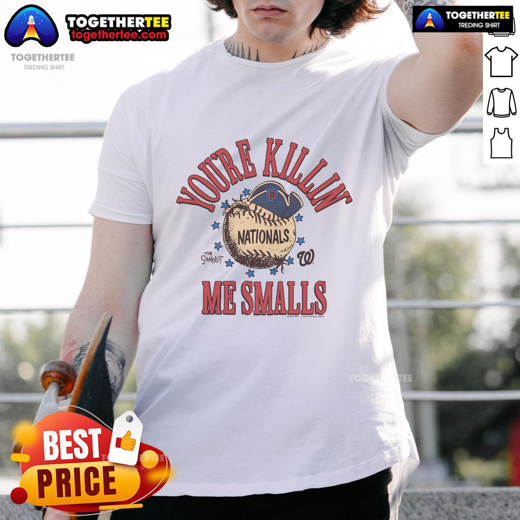Alt Text: Official The Sandlot X Washington Nationals You're Killin' Me Smalls T-Shirt featuring a classic design and vibrant colors.
