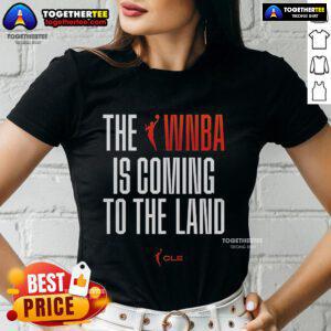 Official WNBA To The Land Ladies Tee showcasing vibrant design, perfect for fans and supporters of women's basketball.