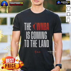 Official The WNBA To The Land T-Shirt featuring vibrant design and team logo, perfect for basketball fans and supporters.