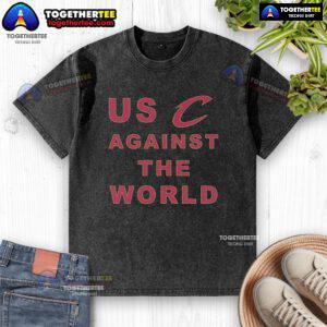 Official US Against The World Cleveland Cavaliers washed t-shirt featuring bold graphics and a comfortable fit.