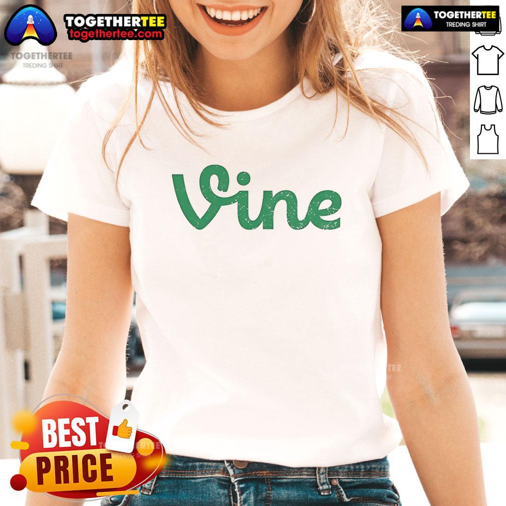 Official Vine Logo Ladies Tee featuring a stylish design perfect for fans of the iconic social media platform.