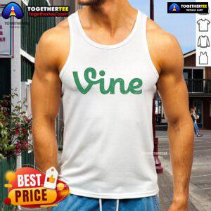 Official Vine Logo Tank Top featuring the iconic green Vine logo on a stylish, comfortable tank design for fans.