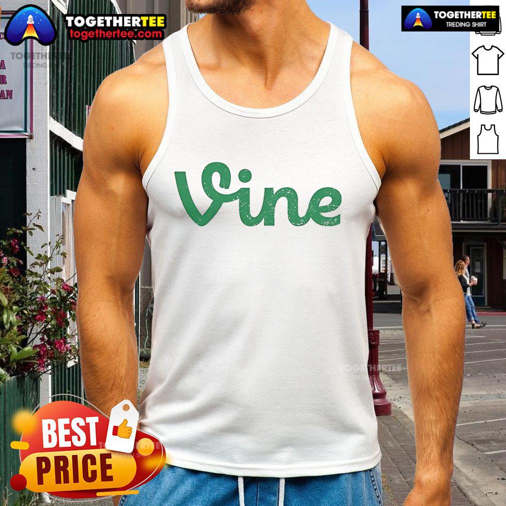 Official Vine Logo Tank Top featuring the iconic green Vine logo on a stylish, comfortable tank design for fans.