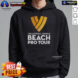 Official Volleyball World Beach Pro Tour Hoodie featuring a stylish design perfect for fans and athletes alike.