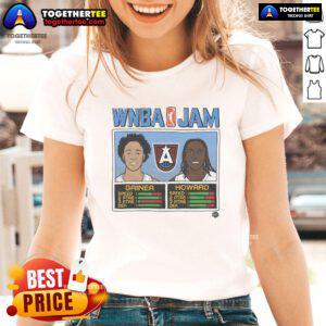 Official WNBA Jam Dream Griner and Howard ladies tee featuring vibrant graphics and a stylish design for basketball fans.