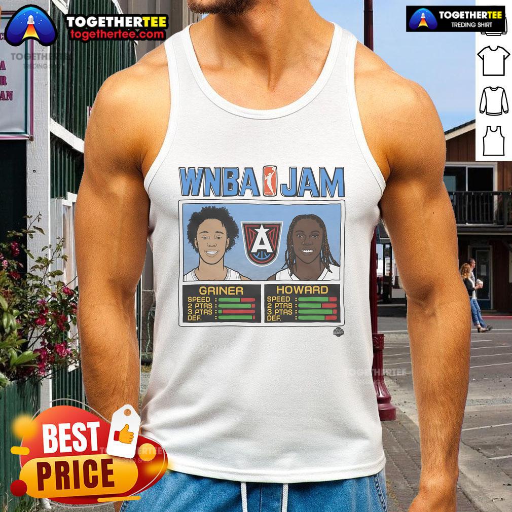 Official WNBA Jam Dream tank top featuring Griner and Howard, perfect for basketball fans and stylish summer wear.