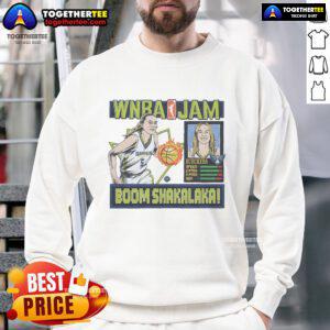 Official WNBA Jam Wings Paige Bueckers sweatshirt showcasing vibrant team colors and stylish design for fans.