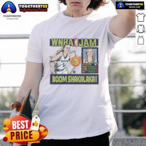 Official WNBA Jam Wings Paige Bueckers T-Shirt featuring vibrant graphics and a stylish design for basketball fans.
