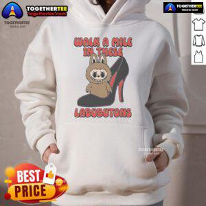 Alt Text: Official Walk A Mile In These Labubutons Hoodie in stylish design, perfect for casual wear and street fashion.