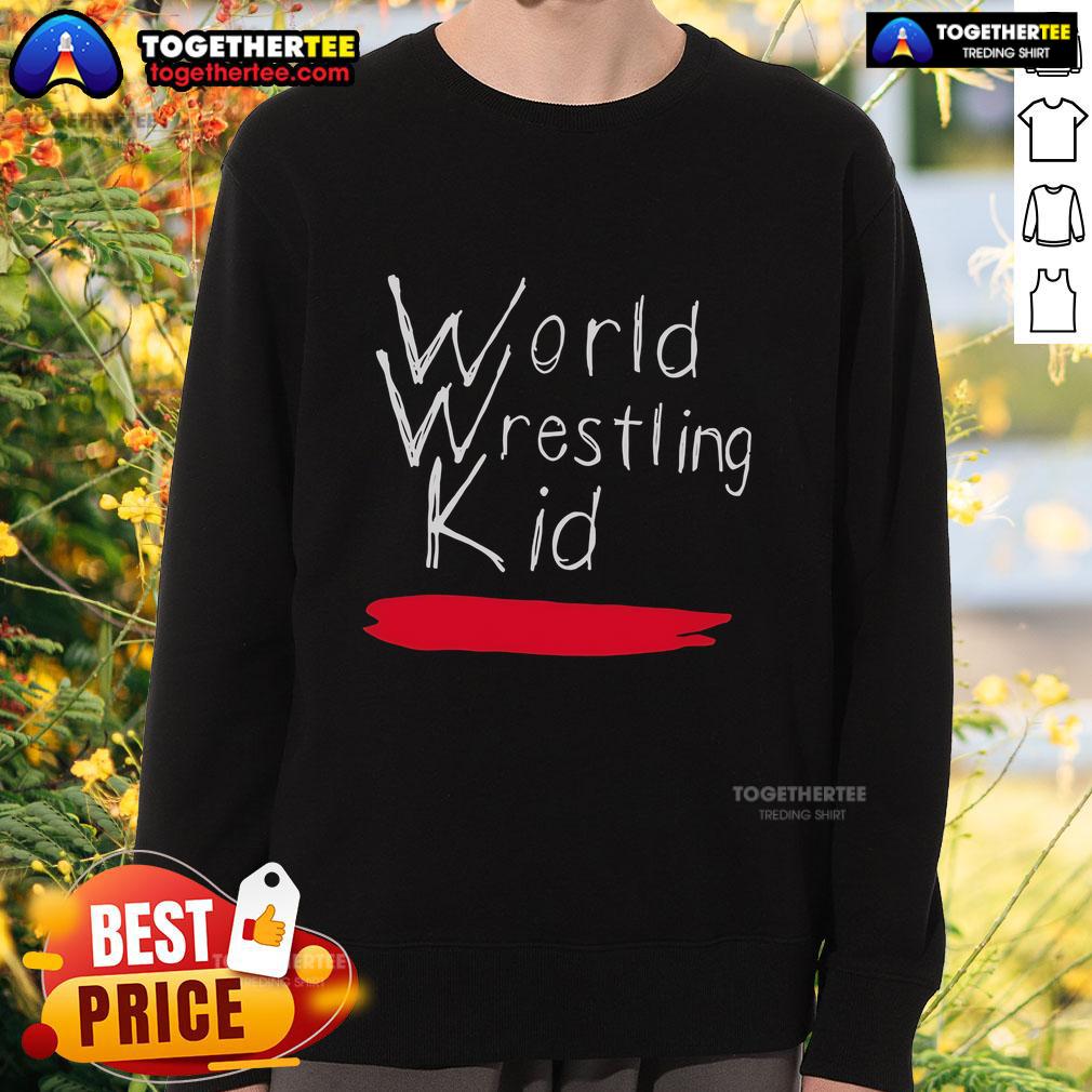 Official World Wrestling Kid Logo Sweatshirt featuring a bold graphic logo on a stylish, comfortable design.