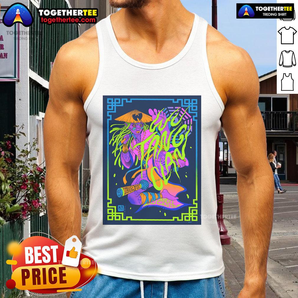 Official Wu-Tang Denver CO 4th July 2025 Tour Poster Tank Top featuring vibrant design and iconic Wu-Tang logo.