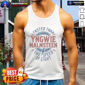 Official Yngwie Malmsteen Faster Than The Speed Of Light tank top featuring vibrant graphics and bold design.