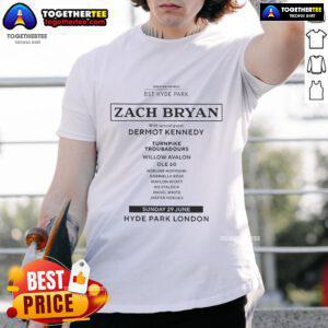 Official Zach Bryan T-shirt featuring special guest Dermot Kennedy and Turnpike Troubadours at Willow Avalon event.