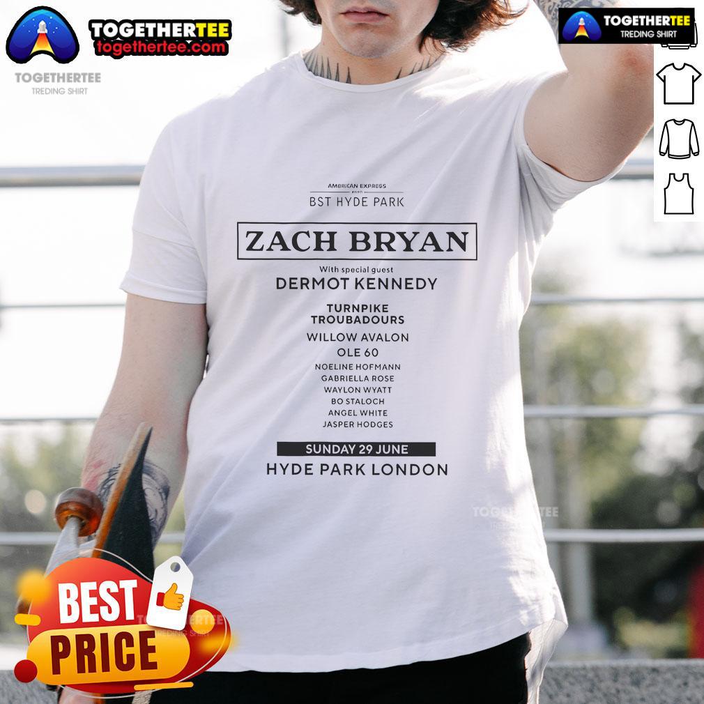 Official Zach Bryan T-shirt featuring special guest Dermot Kennedy and Turnpike Troubadours at Willow Avalon event.