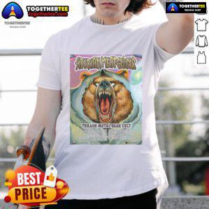 Alt Text: Official Siberian Meat Grinder Thrash Metal Bear Cult Tour 2025 Dates Tsar T-Shirt featuring vibrant design and tour info.