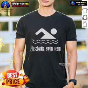 Original Auschwitz Swim Team T-Shirt featuring vintage design and historical significance, perfect for collectors and history enthusiasts.