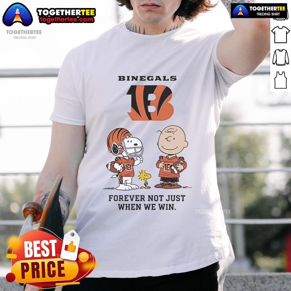 Alt Text: Original Cincinnati Bengals Charlie Brown Snoopy Bengals Forever T-Shirt celebrating team spirit, not just victories.
