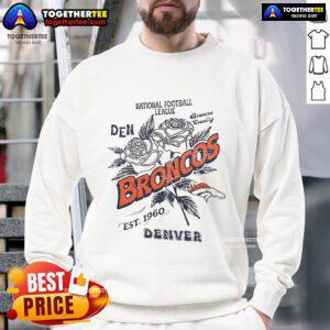 Original Denver Broncos sweatshirt, National Football League Est. 1960, featuring team colors and logo.