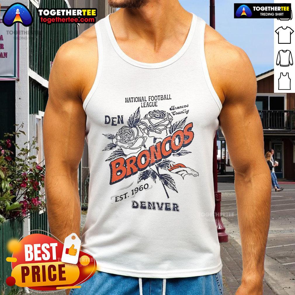 Original Denver Broncos Tank Top featuring NFL Est. 1960 design, perfect for fans of the National Football League.