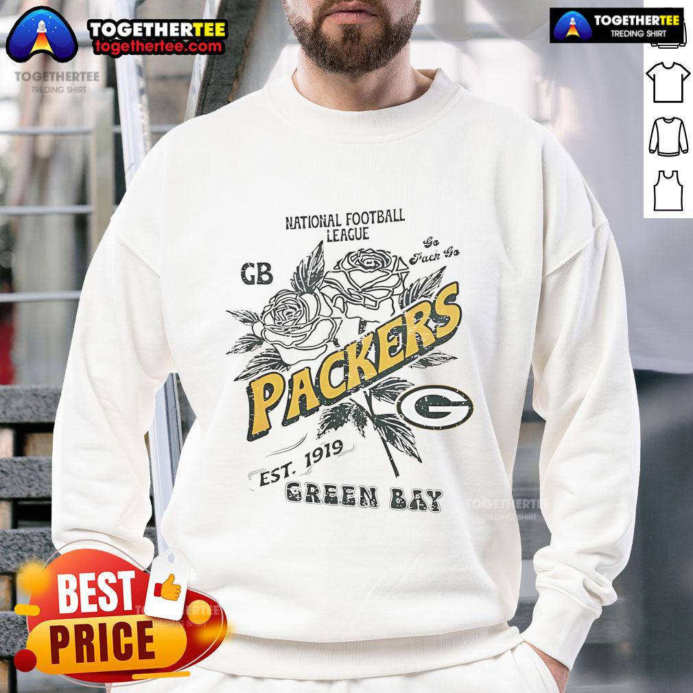Alt Text: Original Green Bay Packers sweatshirt, featuring NFL logo, established 1919, perfect for fans and casual wear.