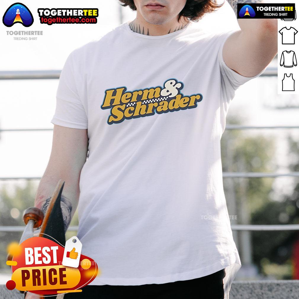 Original Herm & Schrader T-Shirt featuring a unique design, perfect for fans of classic automotive apparel.