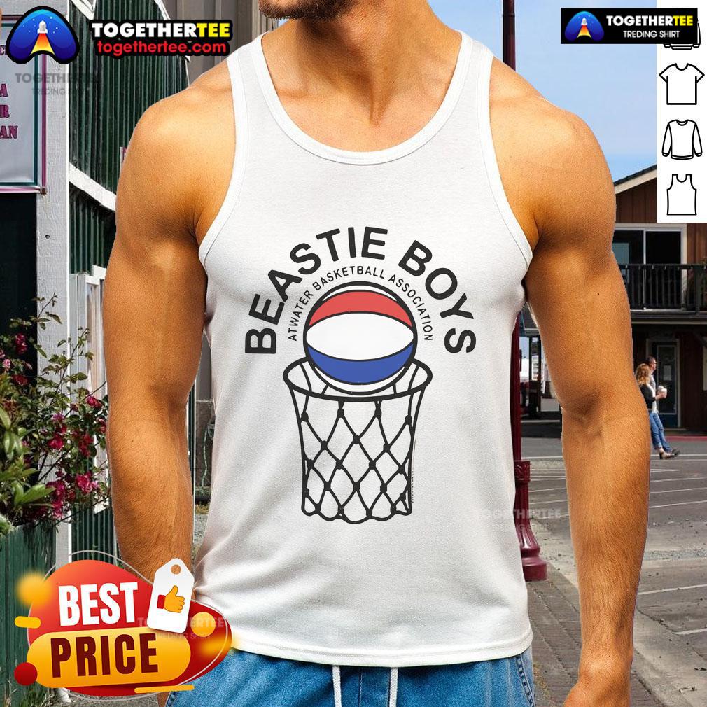 Premium Beastie Boys Atwater Basketball Association tank top featuring vibrant design and comfortable fit for fans.
