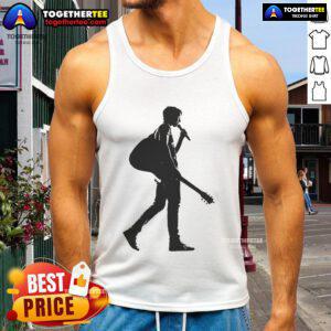 Premium James Blunt silhouette tank top featuring a stylish design, perfect for fans and casual wear.