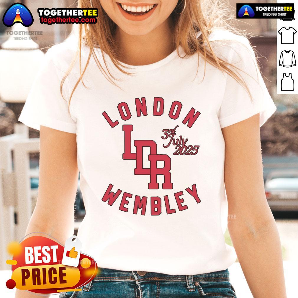 Premium Lana Del Rey London Wembley 2025 Ladies Tee featuring stylish design and vibrant colors for fans.