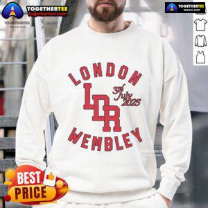 Premium Lana Del Rey London Wembley 2025 sweatshirt featuring iconic design and vibrant colors, perfect for fans.