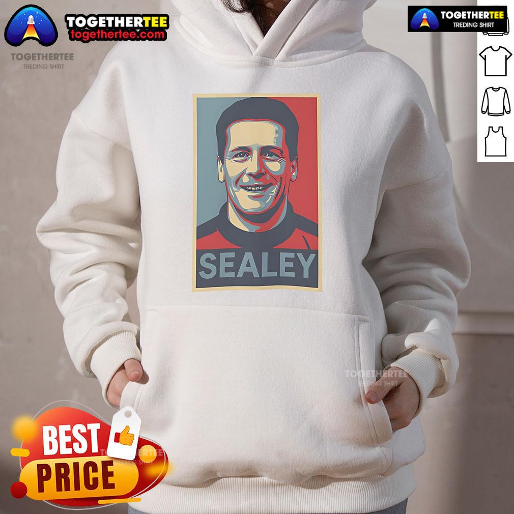 Premium Les Sealey Hope Hoodie in navy blue featuring a stylish design and comfortable fit for everyday wear.