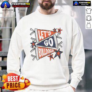 Premium Let's Go Bulldog Sweatshirt featuring a cozy design and vibrant graphics, perfect for dog lovers and casual wear.