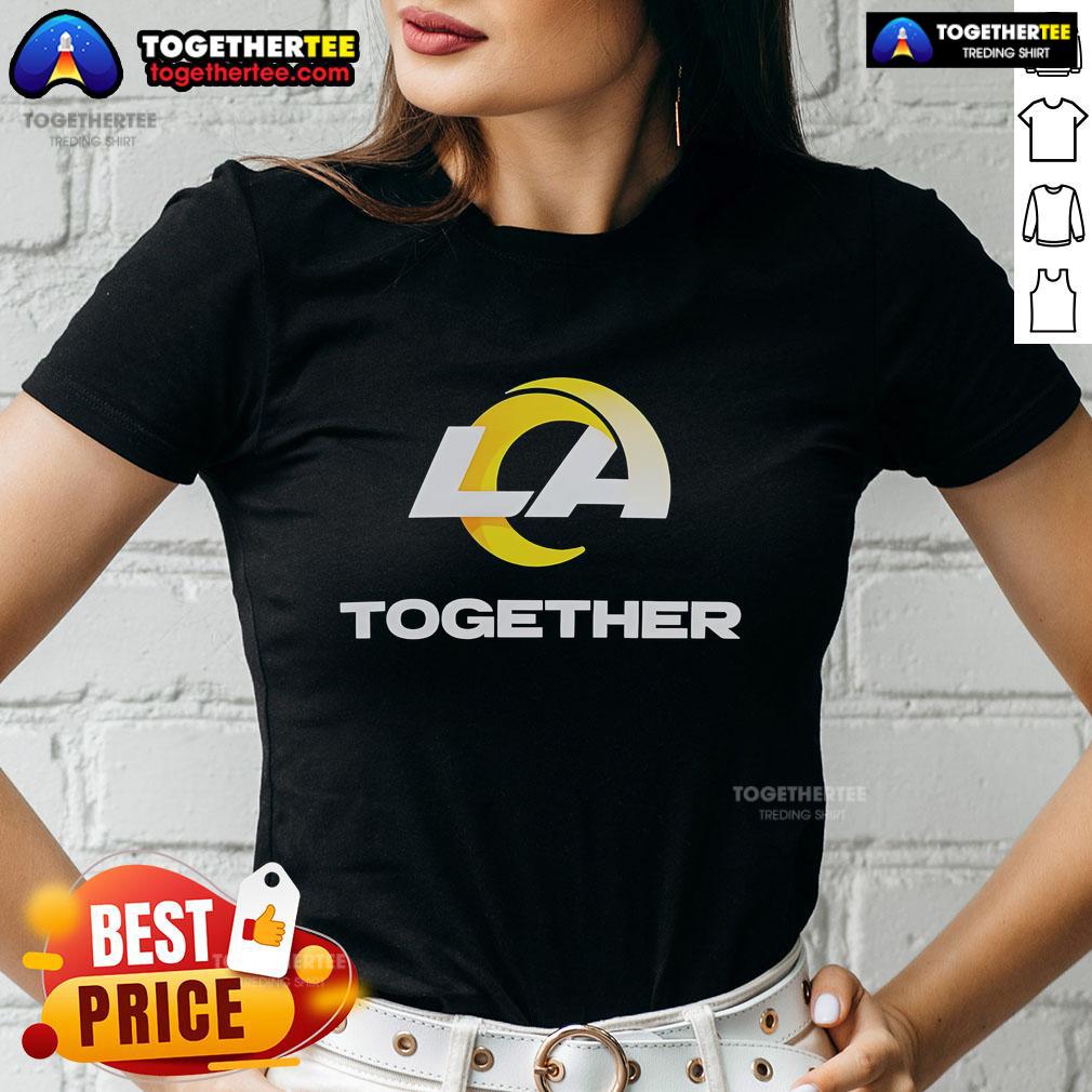 Stylish Premium Los Angeles Rams Together Ladies Tee featuring vibrant team colors and a comfortable fit for fans.