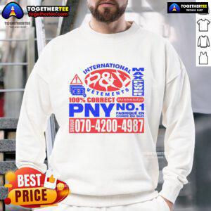 Alt Text: Premium PY International Vetements Max Power PNY No. 1 Sweatshirt featuring a stylish design and high-quality fabric.