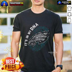 Alt Text: Premium Philadelphia Eagles In My DNA logo T-shirt featuring a bold design, perfect for fans and game day wear.